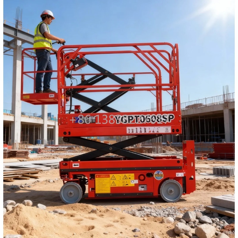 Scissor Lift Table Hydraulic - Solid Rubber Tires 8m 10m 12m