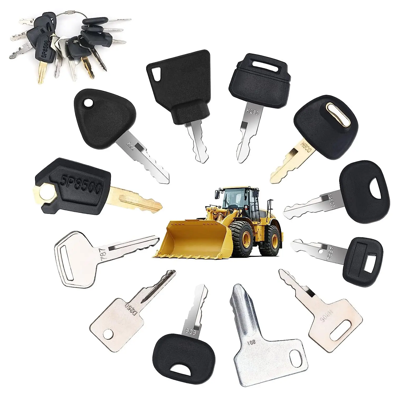 Heavy Equipment Komatsu - 12 Keys Heavy Equipment Construction Ignition