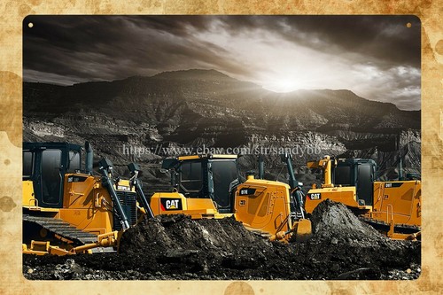 Heavy Equipment Sign - Catepillar CAT heavy equipment machinery farm