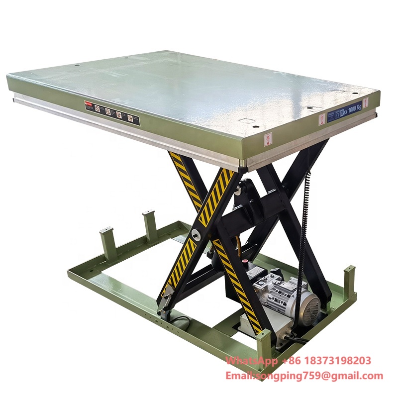 Scissor Lift Table Hydraulic - 1T Electric Lifting Table Hydraulic Scissor