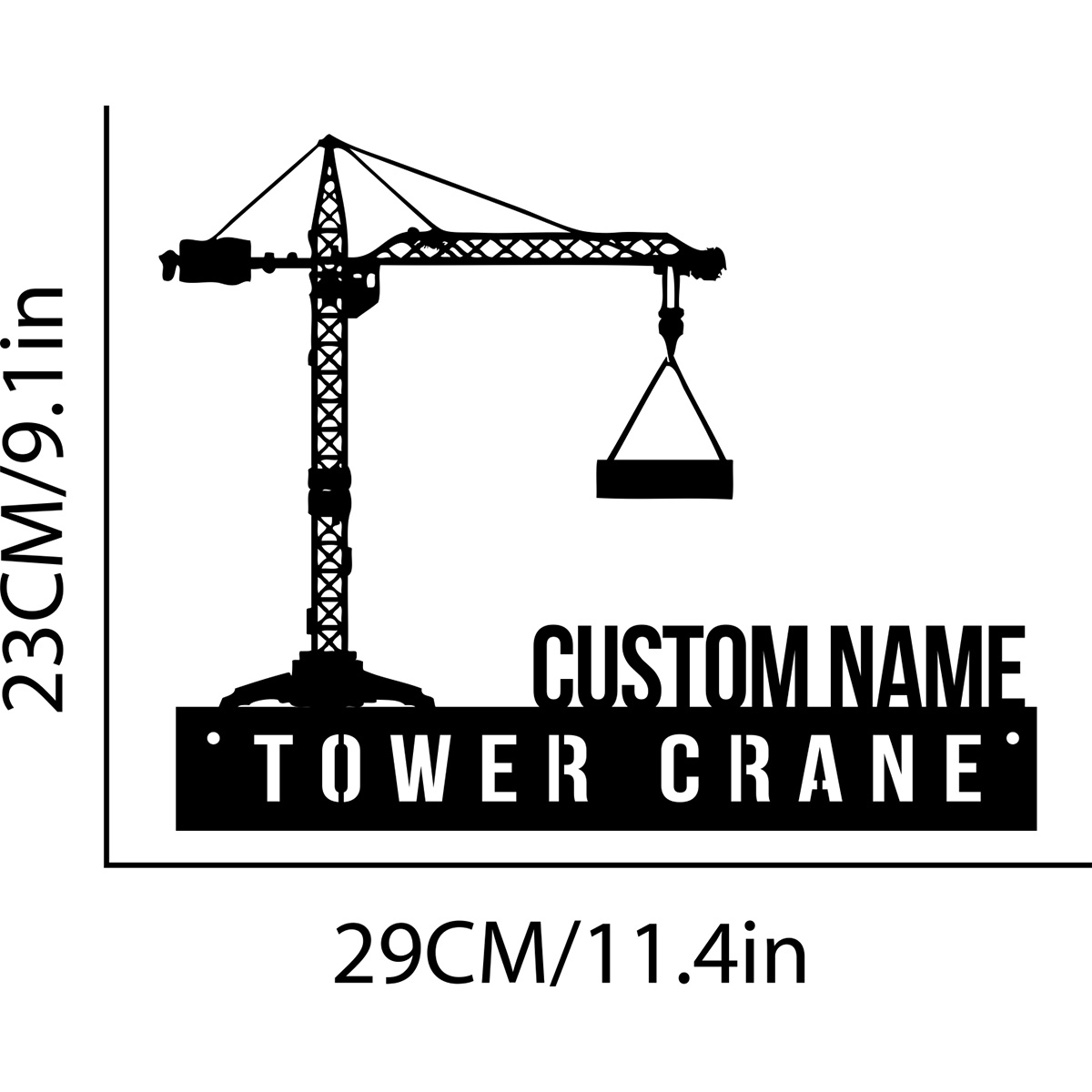 Custom Tower Crane Desk Name P - đánh giá và giá Heavy Equipment Sign