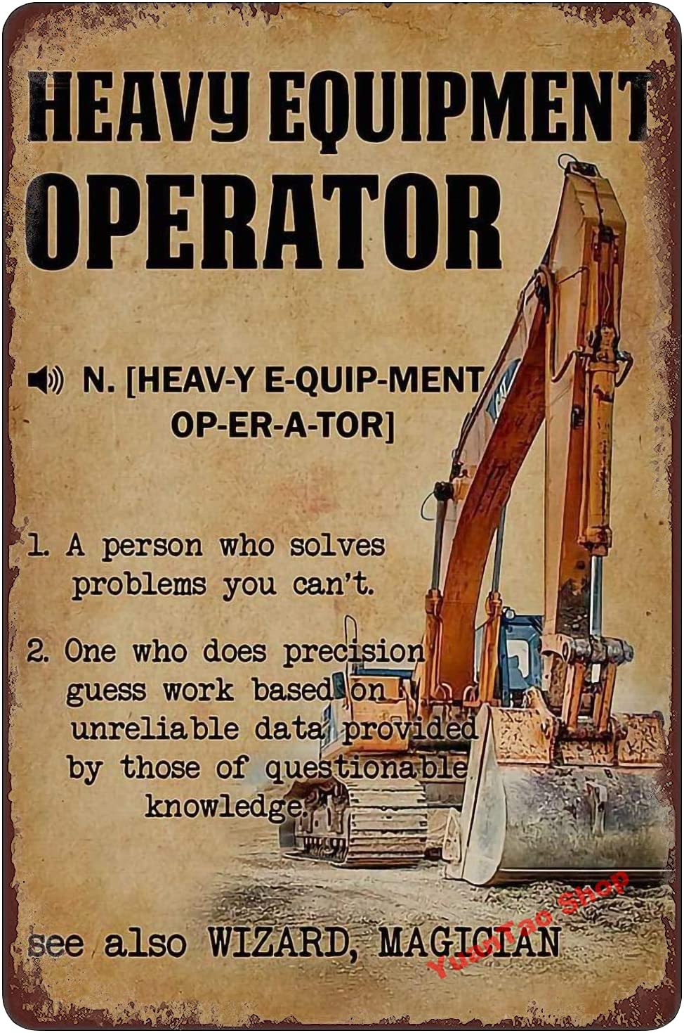 Excavator Heavy Equipment Oper - đánh giá và giá Heavy Equipment Sign