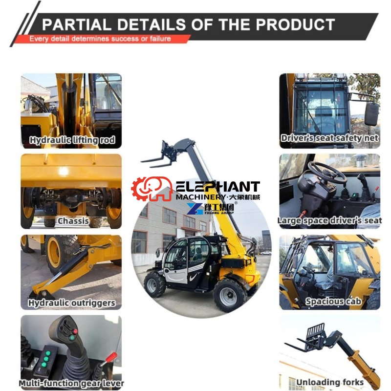 4 Ton 14m Telehandler Forklift - đánh giá và giá Telescopic Handler Boom